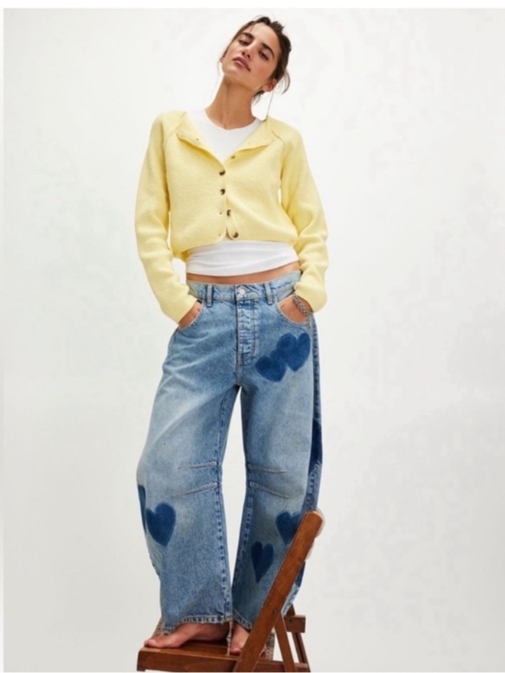 SOLD- LIKE ITEMS IN CLOSET
Free People We The Free Good Luck Heart Patch Barrel